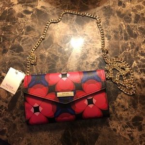 Trina Turk Trifold Crossbody Chain Wallet